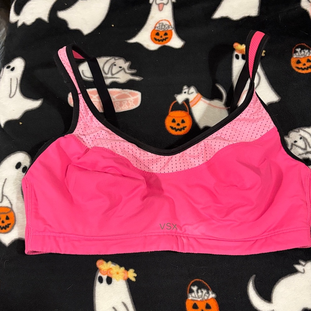 VSX Pink and Black Athletic Sports Bra